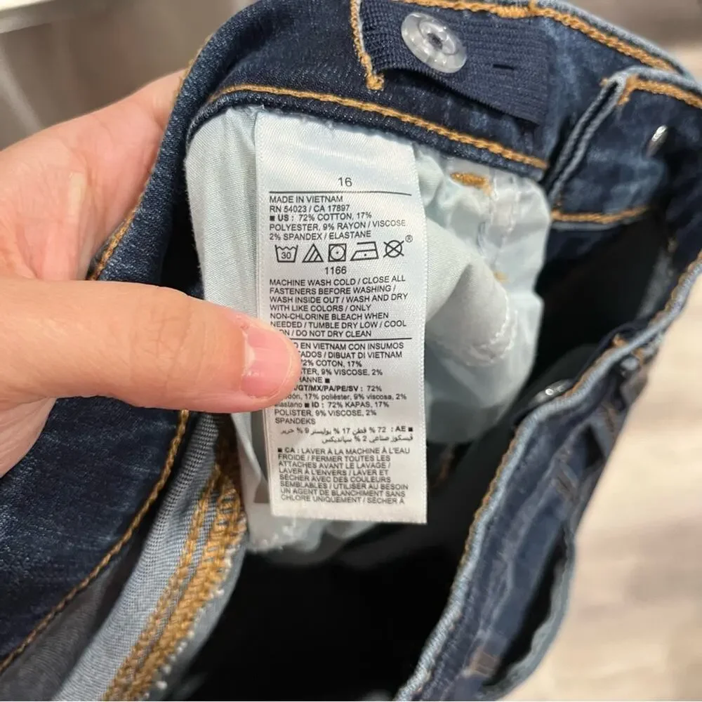 Old Navy High-Waisted Built-In Tough Rockstar Super Skinny Jeggings for Girls 16